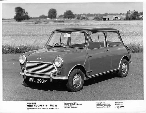 Austin Mini okay so this is the Cooper but you know the one I mean 