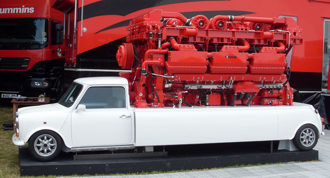 Classic Mini Gets 3500HP V18 Diesel Classic Mini Cooper