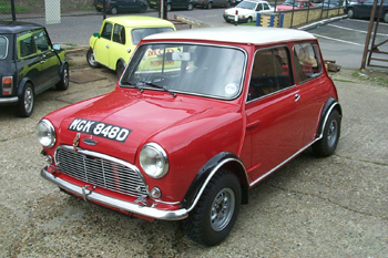 Red Austin Mini Cooper S