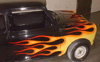 Mini Cooper side flames