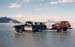 Mini Cooper in tow on the Salt Lake