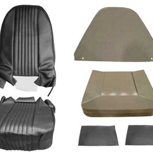BLACK FACTORY RECLINER SEAT COVER KIT - ONE SEAT 1967-70 Mini Cooper