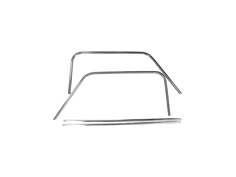 Classic Mini Door Chrome Kit For Sliding Window Mk