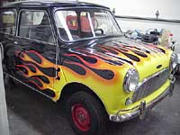 Finished Flamed Mini Cooper