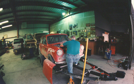 Fish-eye on the Mini Cooper