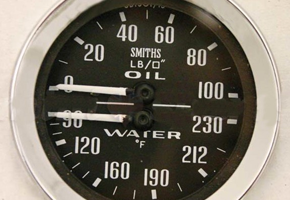Water temp and oil pressure gauge for Sprites and Midgets