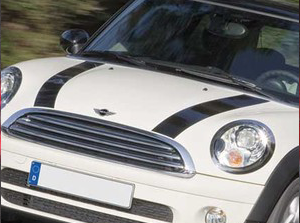 Mini Cooper OEM Bonnet Stripes in assorted options for R55, R56, R57 Non-S