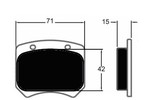 Classic Austin Mini high performance race brake pad for original S