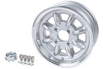 5&quot;x12&quot; Wheel Diamond Cut in Silver w/ Contrasting Outer Rim | Classic Mini