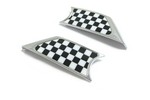 OEM Side Marker Scuttle Insert Checkered Flag Pair MINI Cooper and Cooper S Gen2