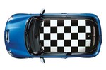 Roof Graphic Checkered Flag White - Mini Cooper & S