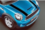 Bonnet Stripes Vinyl Black w/ White Border OEM | Gen2 MINI Cooper &amp; S (2007-2015)