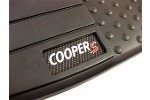 Front Seat Floor Mats Black Rubber S-Logo OEM | Gen2 MINI Cooper