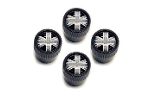 Valve Stem Cap Set &quot;Black Jack&quot; Black Cap  | MINI Cooper &amp; S