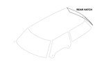 REPLACEMENT GLASS OEM REAR HATCH - MINI COOPER & S