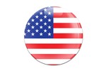 Mini Cooper Badge Dome Style Magnetic Badge USA Flag