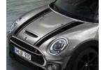 Mini Cooper Bonnet Stripe Black pair OEM Gen3 Clubman 