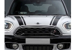 Mini Cooper Hood Stripes Black pair OEM Gen3 Countryman