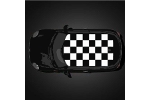 Mini Cooper Roof Graphics Decal Checkered in Black OEM Gen3 4-Door