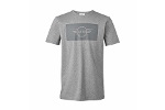 Mini Cooper Mens Grey T-Shirt Wings Logo Cutout