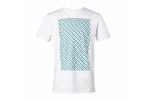 Mini Cooper White T-Shirt with Signet in Aqua