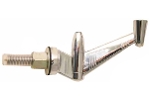 Classic Mini tex chrome staight mirror arm w/extra knuckle - spring loaded