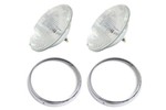 Halogen Sealed Beam With Chrome Headlamp Ring | Classic Austin Mini