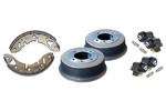 Classic Mini twin leading drum brake maintenance kit with drums