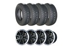 Classic Mini Set Of 4 Dunlop 5x10 Wheels & Falken 165/70 Tires