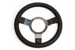 Steering Wheel 12&quot; Black w/ Chrome Spokes | Classic Mini