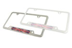 License Plate Frame Union Jack - Polished Stainless Steel