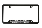 License Plate Frame Black With Black Jack