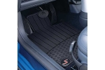 Floor Mat Set Front Rubber &quot;S&quot; Logo Black OEM | Gen1 MINI Cooper &amp; S (2002-2008)