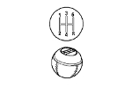 SHIFT KNOB FACTORY REPLACEMENT 5-SPD LEATHER LOWER - MINI COOPER 2004+