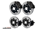 WILWOOD BIG BRAKE FRONT and REAR UPGRADE BLACK DRILLED & SLOTTED - COOPER & S