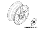 HUB CAP / CENTER CAP OEM S-WINDER 102 WHITE - COOPER & S