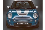 Bonnet Stripe Decal Vinyl Silver &quot;Checkmate&quot; OEM | Gen1 MINI Cooper S Hatchback &plus; Convertible (2002-2008)