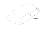 Window Glass Quarter Left Rear OEM | Gen1 MINI Cooper &amp; S (2002-2006)