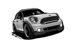 Mini Cooper T-shirt Grey Countryman On White Shirt Medium