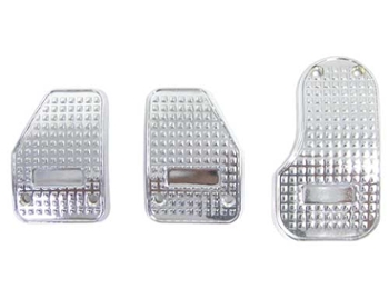 Classic Mini Cooper Aluminum Pedal Pad Set