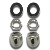 Wiper Bezel Kit Chrome 6-sided Nut Mk1-Mk2 | Classic Mini