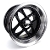 7&quot;x13&quot; Wheel Mamba Black w/ Machined Rim | Classic Mini