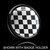 Part No. G2NMX4564 - Dome Style 3 Magnetic Badge - Checkered Pattern Dome Style 3 Magnetic Badge - Checkered Pattern