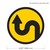 Part No. G2NMX4878 - Round Gographic 4.25 Dia Vinyl Badge Each - Curve Yellow Round Gographic 4.25 Dia Vinyl Badge Each - Curve Yellow