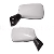 WHITE BACK DOOR MIRROR PAIR FOR LATE MODEL MINI COOPER