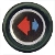 Austin Mini motif for heater cable 1990 and later red and blue arrow emblem