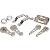 Classic Mini 10-Piece Interior Handle Set Bright Aluminum - 1983 Onward Classic Mini 10-Piece Interior Handle Set Bright Aluminum - 1983 Onward