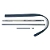 Classic Mini sliding window weatherstrip and chrome kit right hand side Classic Mini sliding window weatherstrip and chrome kit right hand side
