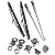 Wiper & Brightwork Kit 10" Blade RH Parking 8s Nut | Classic Mini Mk1-Mk2 Wiper & Brightwork Kit 10" Blade RH Parking 8s Nut | Classic Mini Mk1-Mk2