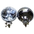 Classic Mini chrome spotlight driving lights pair 5 1/2 by WIPAC